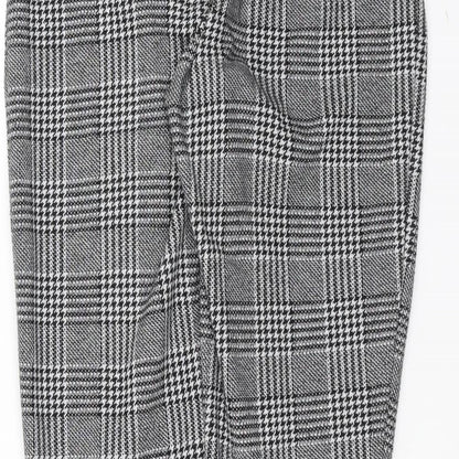 New Look Womens Black Herringbone  Trousers  Size 10 L28 in