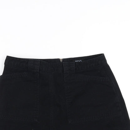 BDG Womens Black  Denim A-Line Skirt Size M  - distressed hem