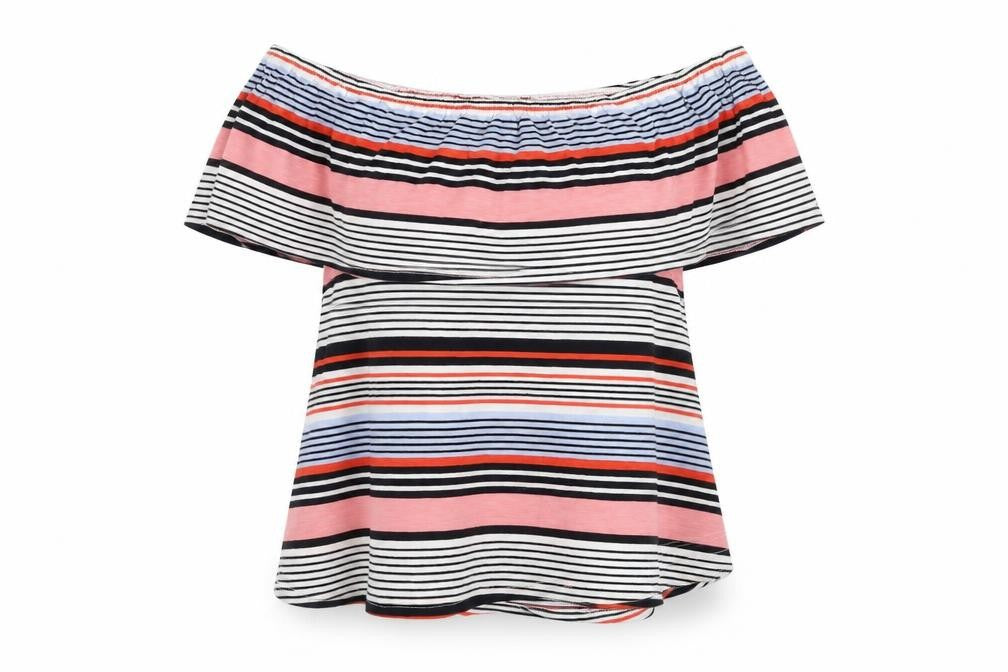 Womens UK Size 10 New Look Multicoloured Basic Blouse