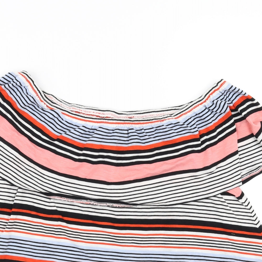 Womens UK Size 10 New Look Multicoloured Basic Blouse