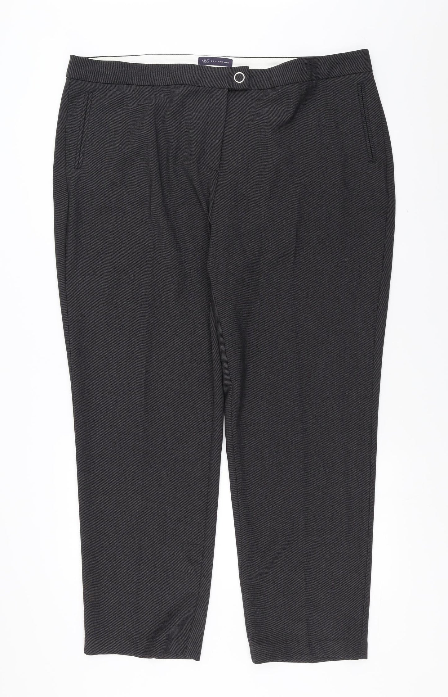 Womens UK Size 22 Marks and Spencer Regular Fit  Grey Trousers