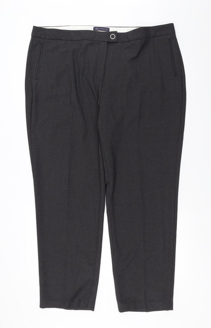 Womens UK Size 22 Marks and Spencer Regular Fit  Grey Trousers