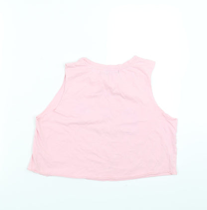 Berska Womens Pink   Cropped T-Shirt Size M  - cat