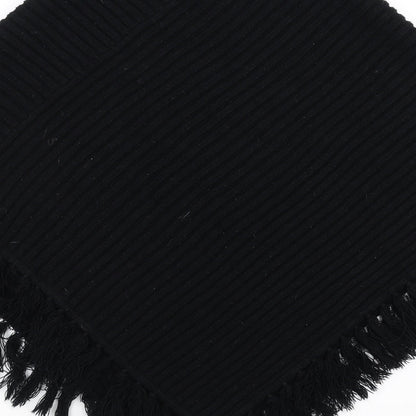 Nouveau Edition Womens Black   Cape Jumper One Size  - fringe detail