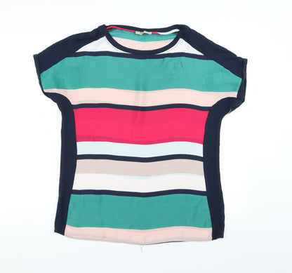Womens UK Size 10 Soon Multicoloured Basic Blouse