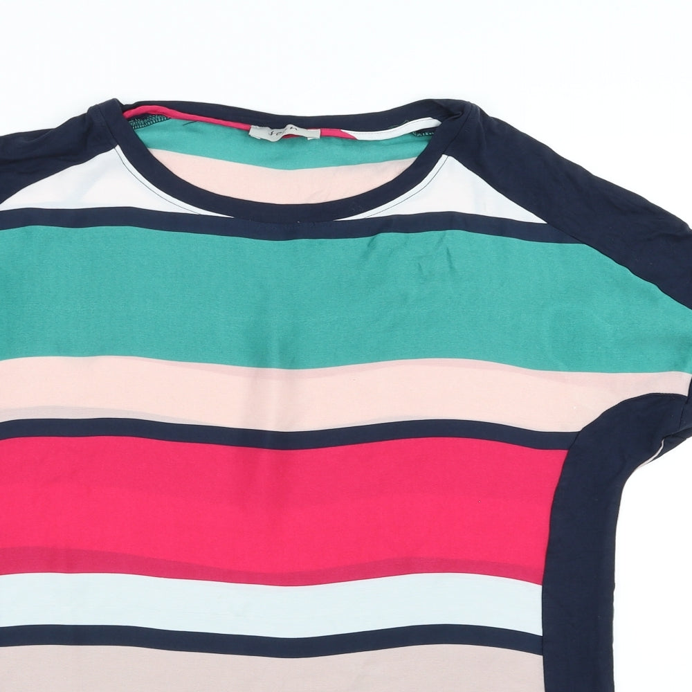 Womens UK Size 10 Soon Multicoloured Basic Blouse