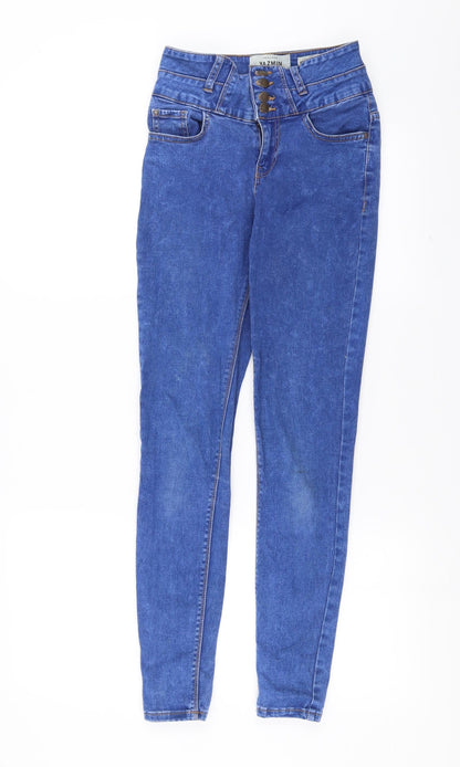 New Look Womens Blue  Denim Skinny Jeans Size 6 L28 in