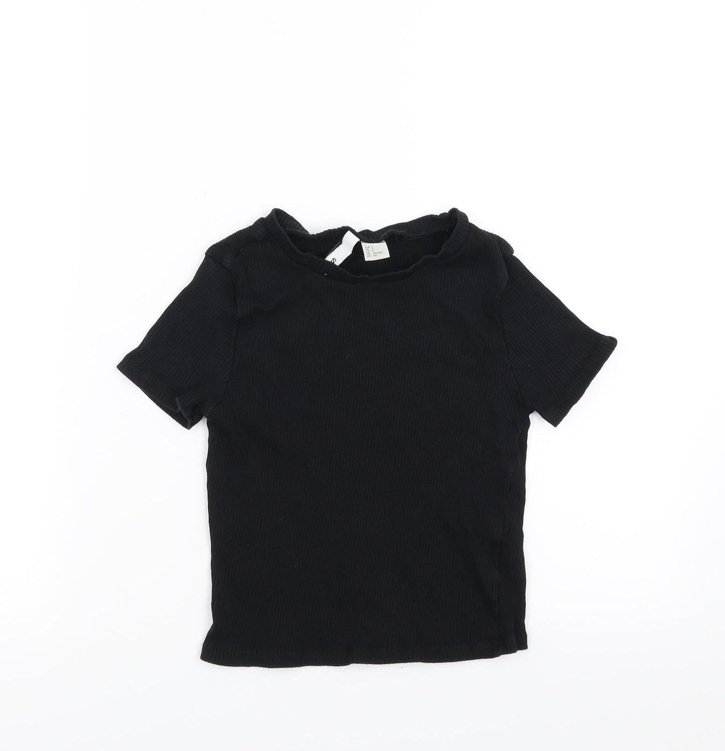 Divided by H&M Womens Black   Cropped T-Shirt Size S