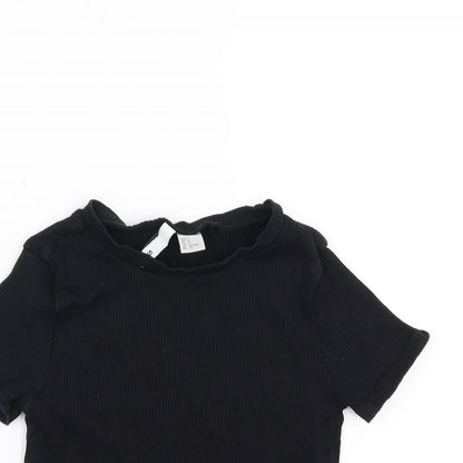 Divided by H&M Womens Black   Cropped T-Shirt Size S