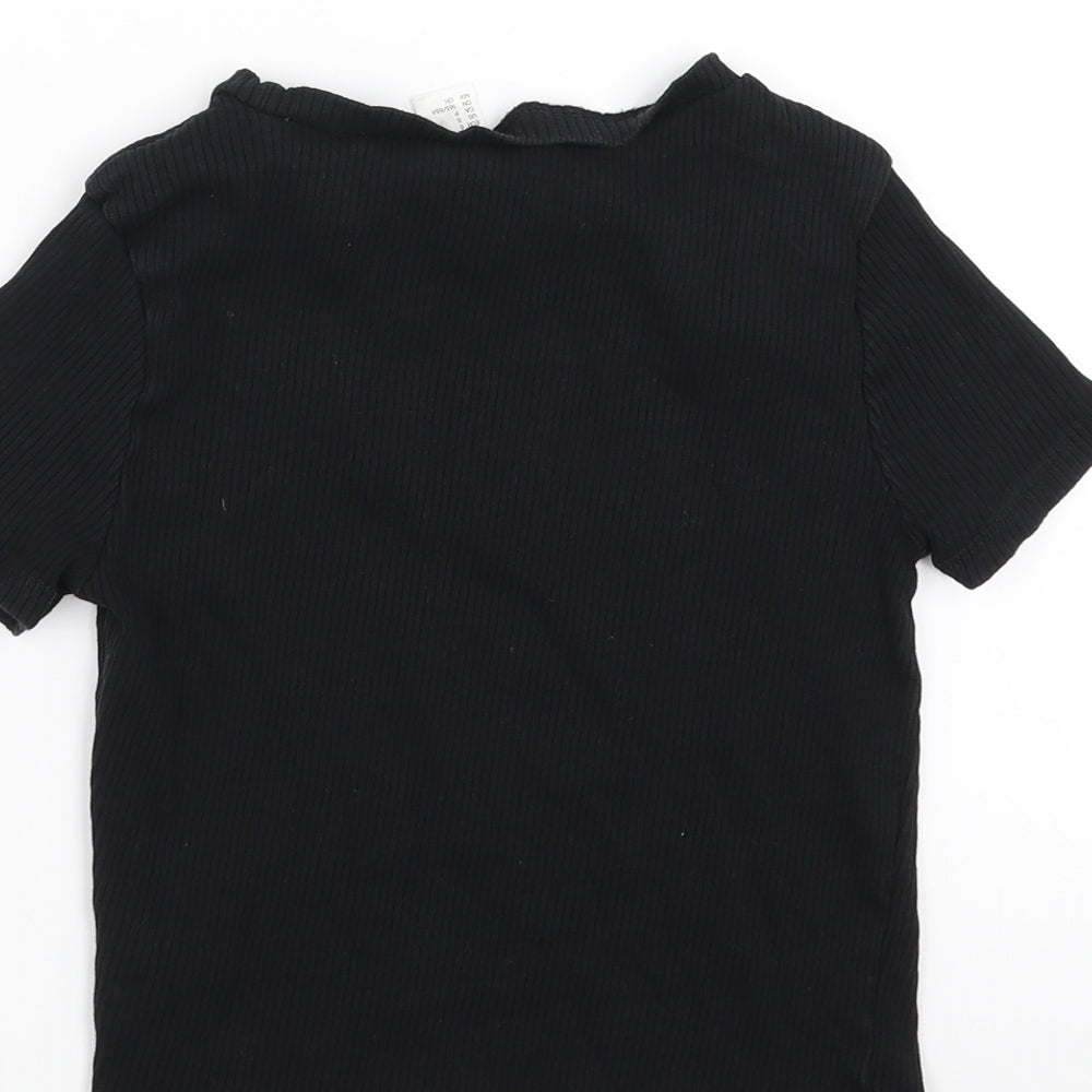 Divided by H&M Womens Black   Cropped T-Shirt Size S