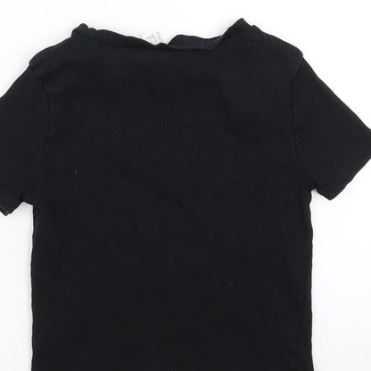Divided by H&M Womens Black   Cropped T-Shirt Size S