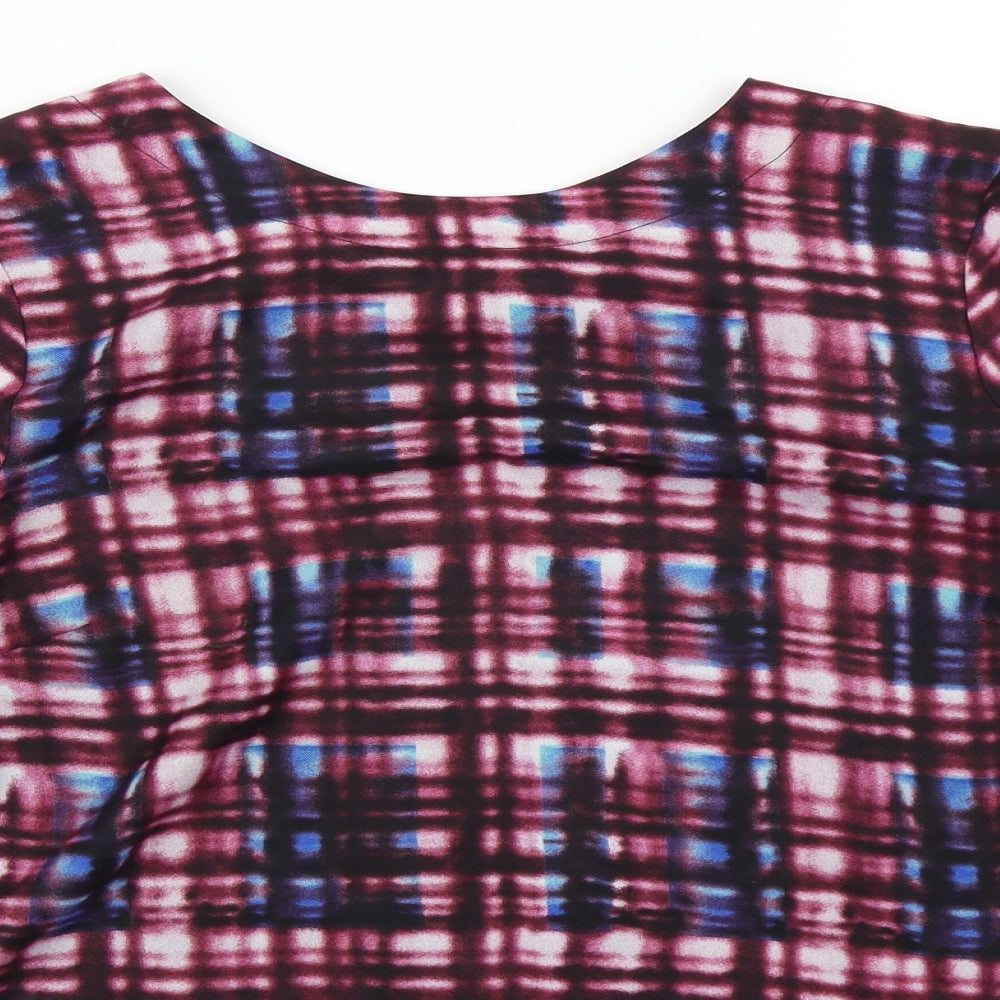 Womens UK Size 14 Red Herring Purple Basic Blouse
