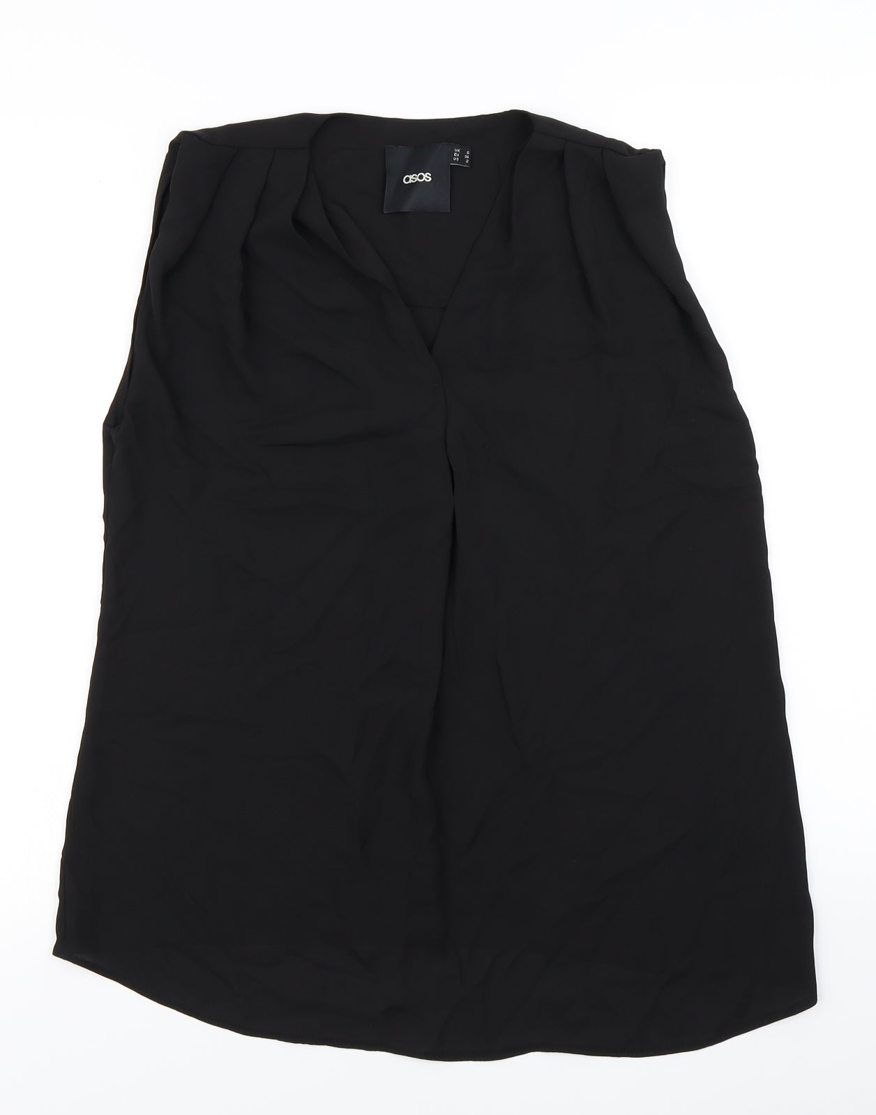 Womens UK Size 6 ASOS Black Basic Blouse