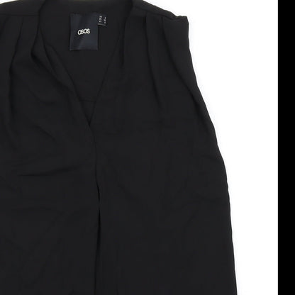 Womens UK Size 6 ASOS Black Basic Blouse