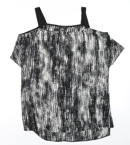 Womens UK Size 10 River Island Black Basic Blouse