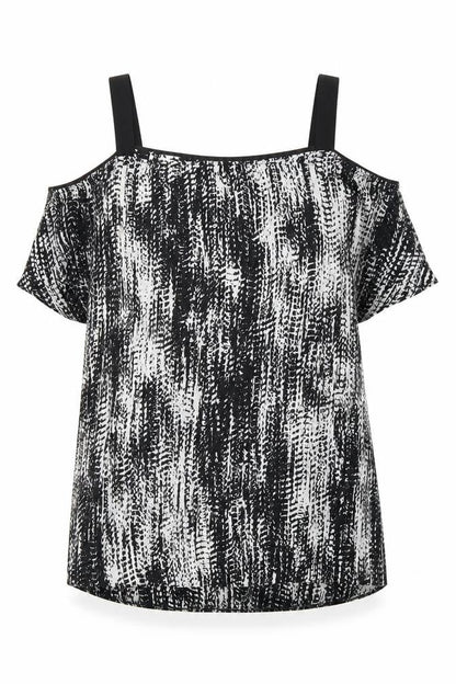 Womens UK Size 10 River Island Black Basic Blouse