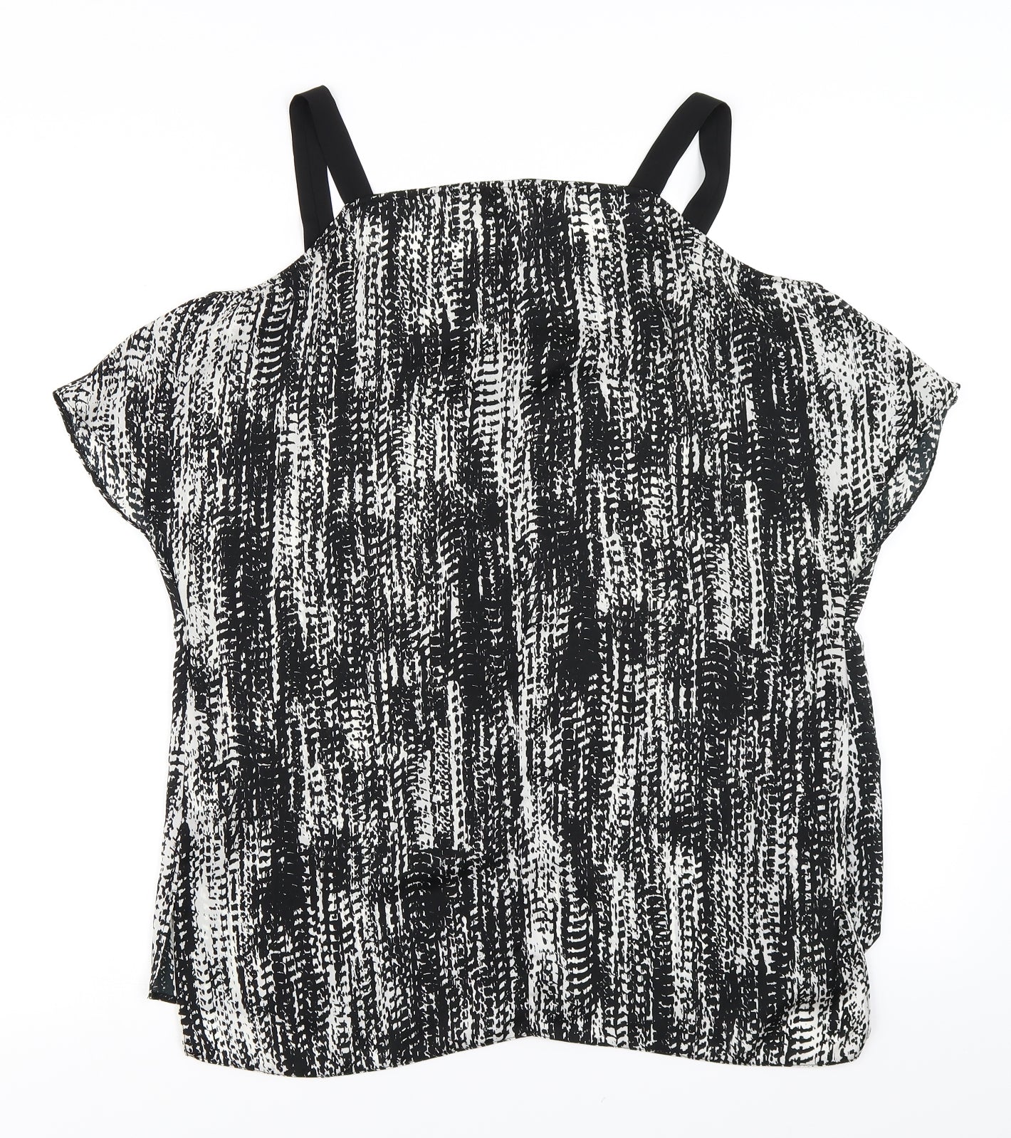 Womens UK Size 10 River Island Black Basic Blouse