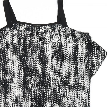Womens UK Size 10 River Island Black Basic Blouse