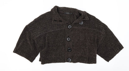 Passport Womens Brown   Cardigan Jumper Size 14