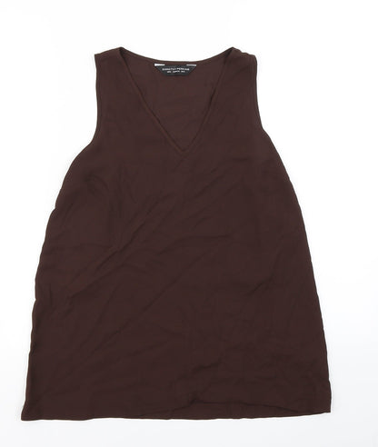 Womens UK Size 6 Dorothy Perkins Brown Basic Blouse