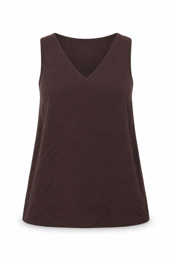 Womens UK Size 6 Dorothy Perkins Brown Basic Blouse