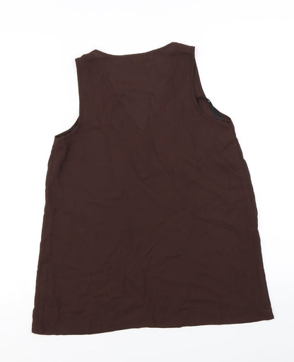 Womens UK Size 6 Dorothy Perkins Brown Basic Blouse