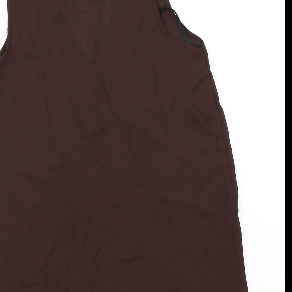 Womens UK Size 6 Dorothy Perkins Brown Basic Blouse