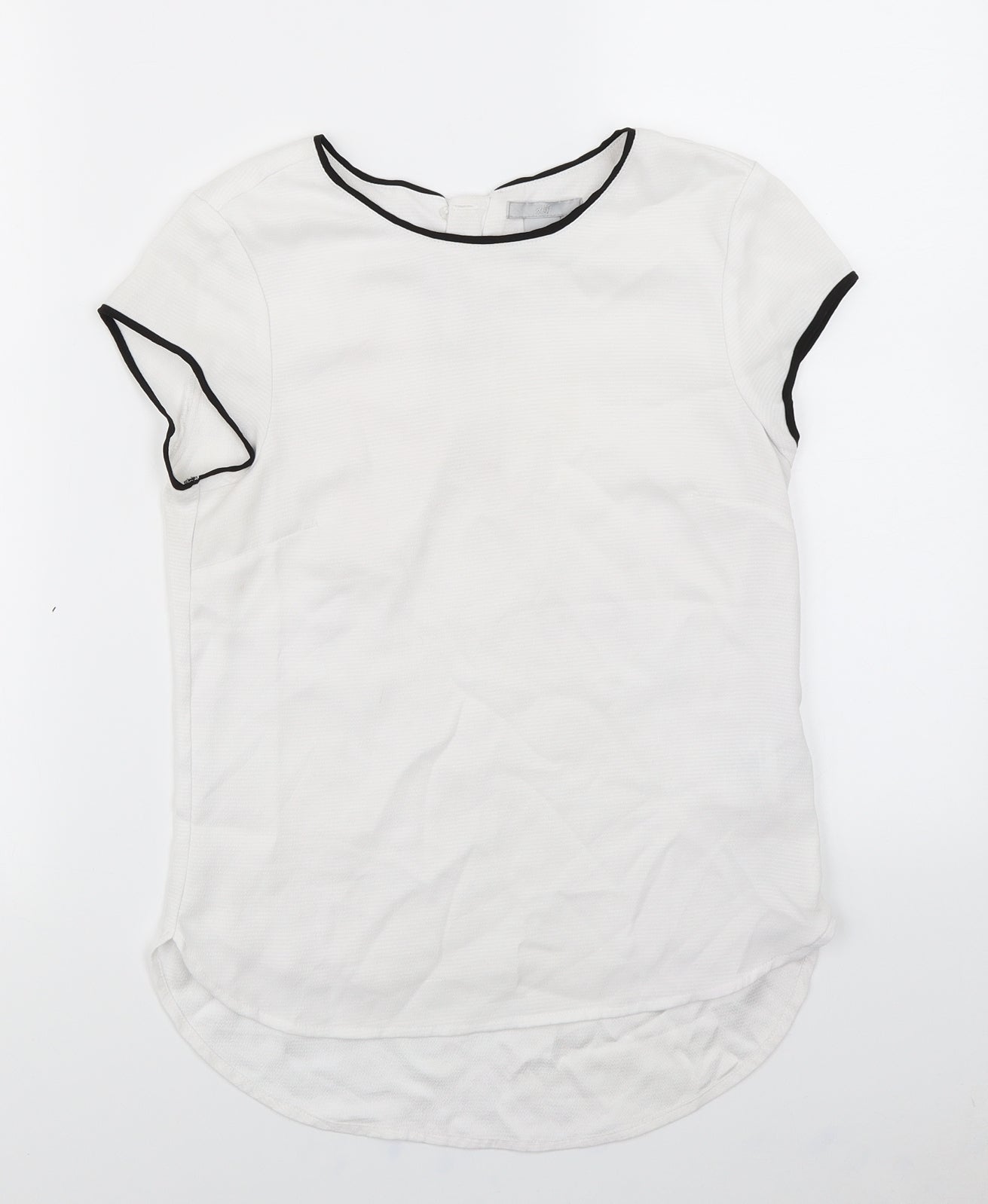 Womens UK Size 4 H&M White Basic Blouse