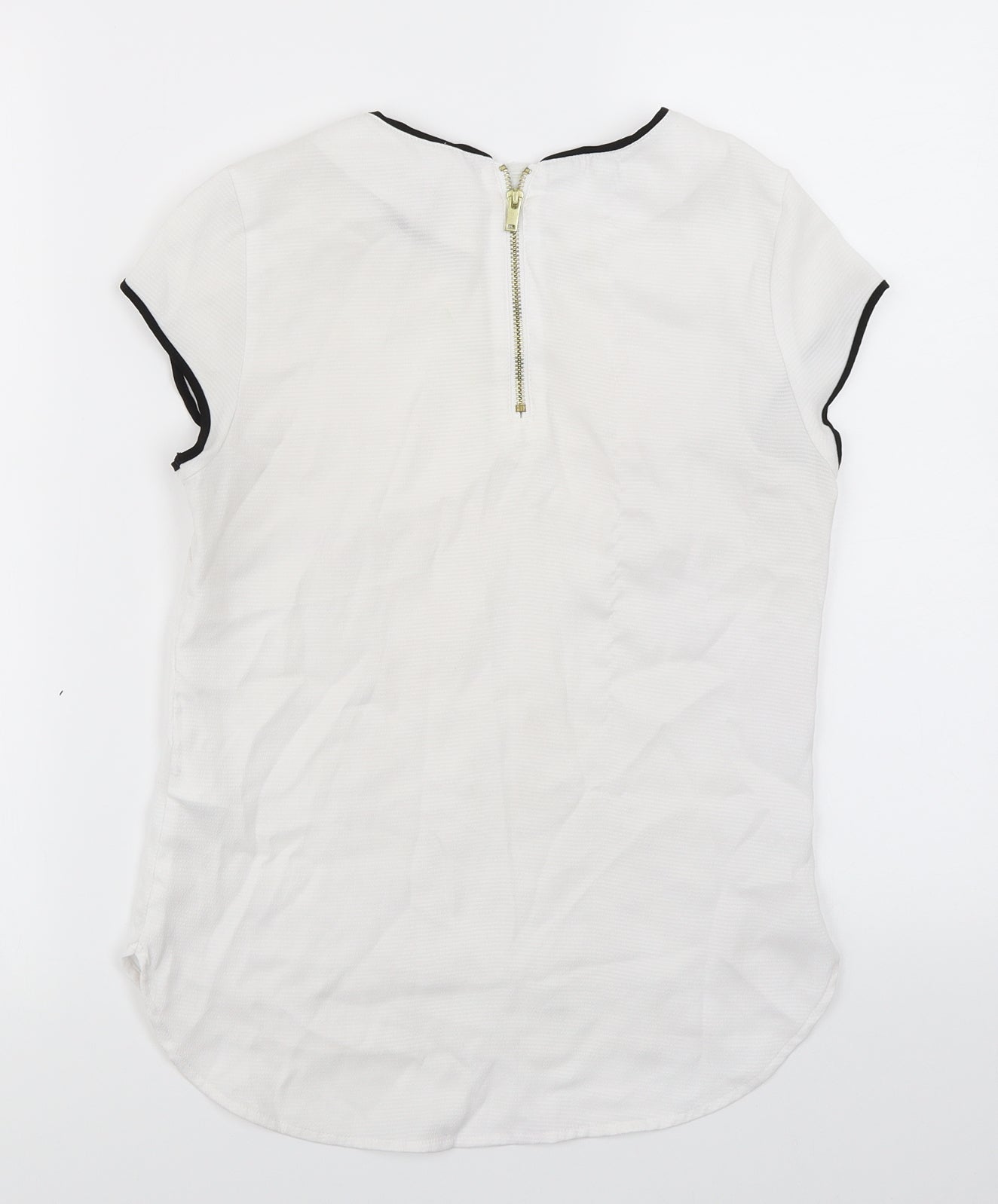 Womens UK Size 4 H&M White Basic Blouse