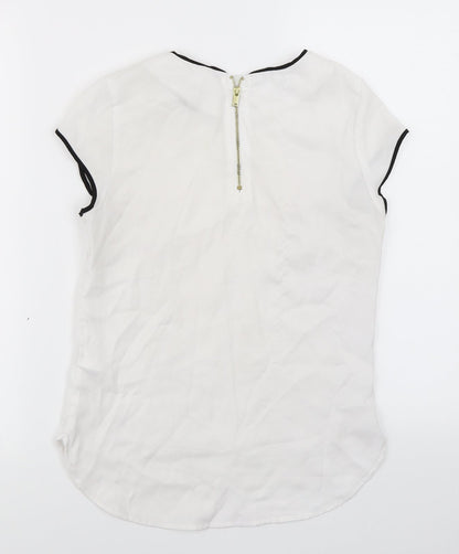 Womens UK Size 4 H&M White Basic Blouse