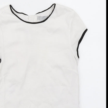 Womens UK Size 4 H&M White Basic Blouse