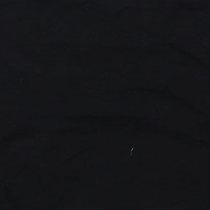 Womens UK Size 12 Select Black Cropped T-Shirt