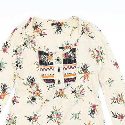 Papaya Womens Ivory Floral  A-Line  Size 8