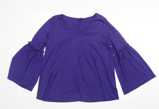 Evans Womens Purple   Basic Blouse Size 14