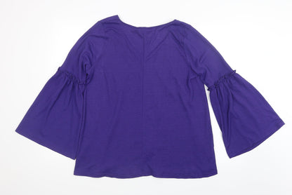 Evans Womens Purple   Basic Blouse Size 14