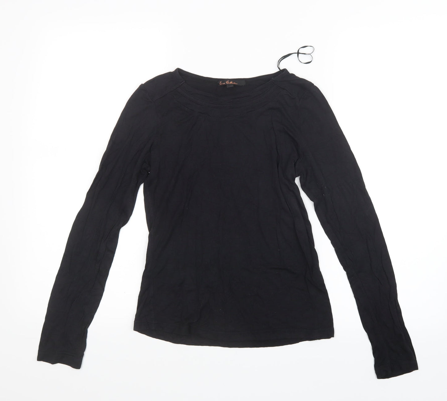 E-vie Womens Black   Basic T-Shirt Size 10