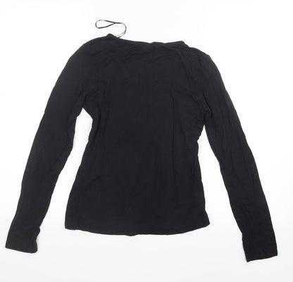 E-vie Womens Black   Basic T-Shirt Size 10