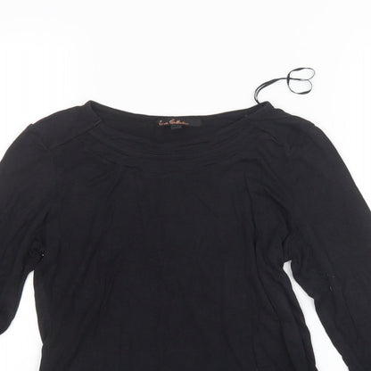 E-vie Womens Black   Basic T-Shirt Size 10