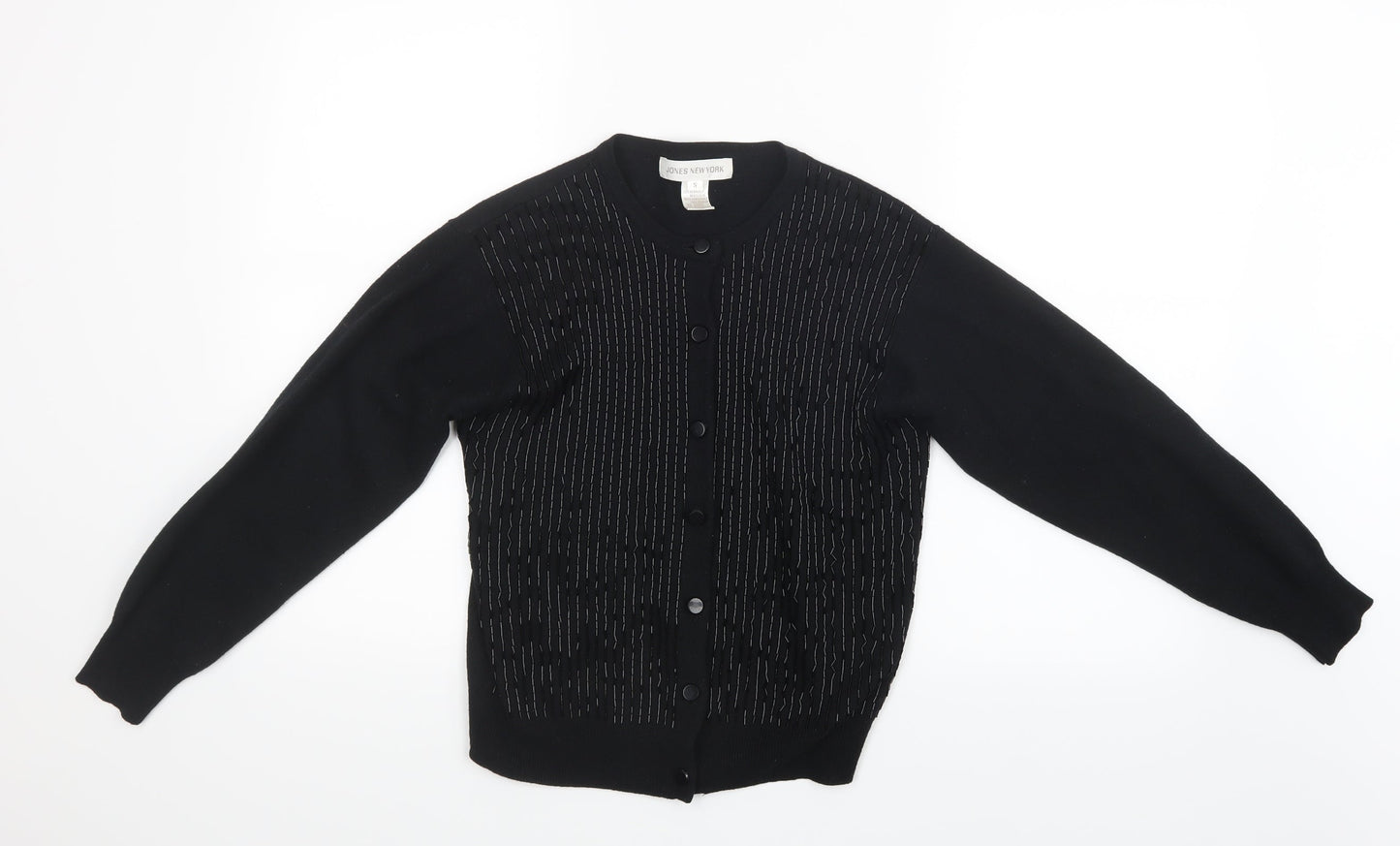 Jones New York Womens Black  Knit Cardigan Jumper Size S