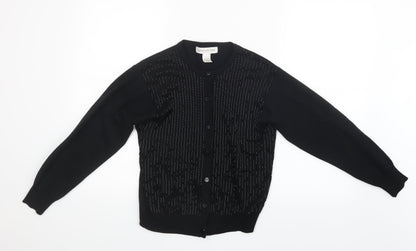 Jones New York Womens Black  Knit Cardigan Jumper Size S