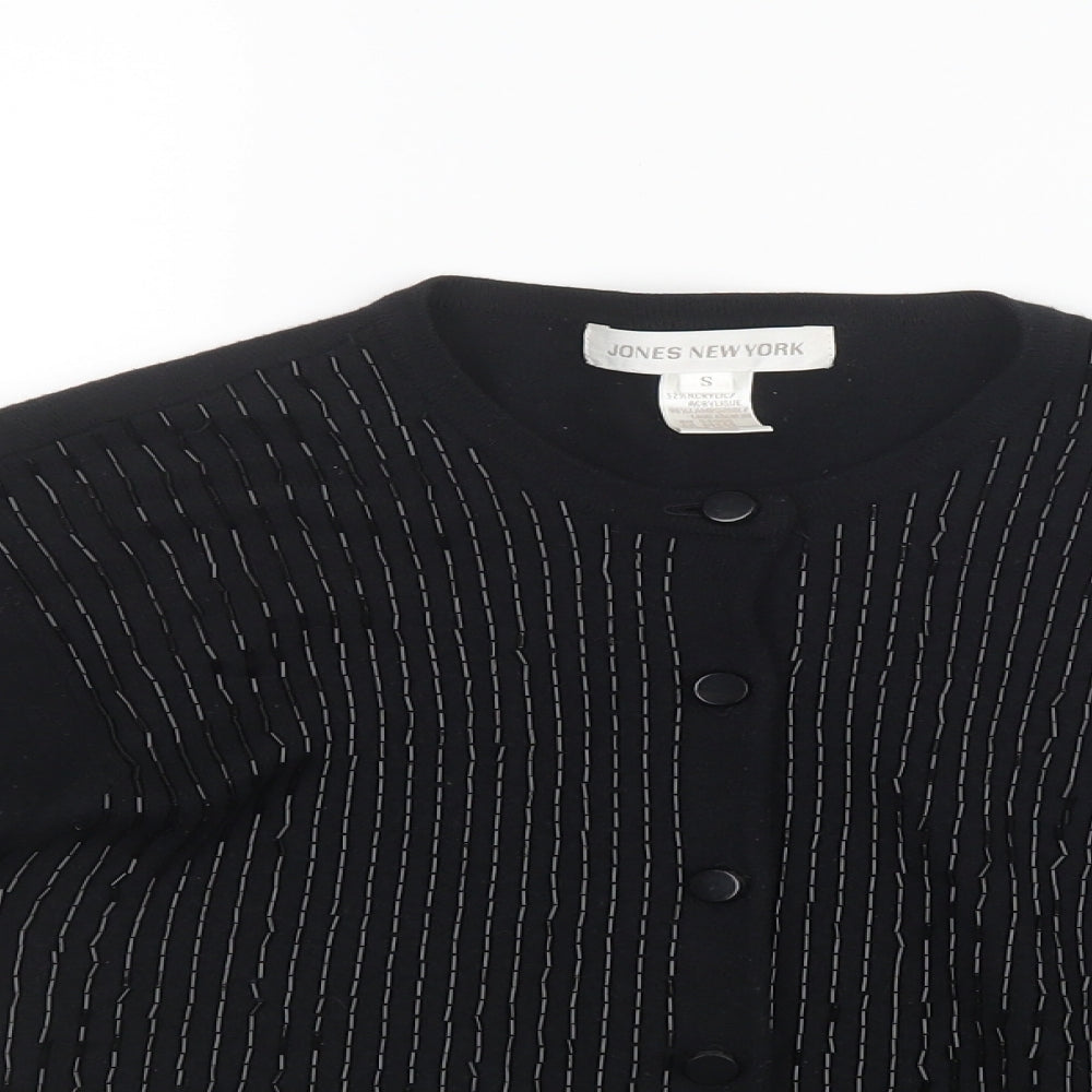 Jones New York Womens Black  Knit Cardigan Jumper Size S