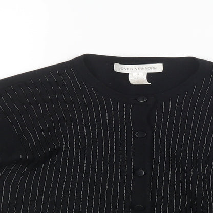 Jones New York Womens Black  Knit Cardigan Jumper Size S