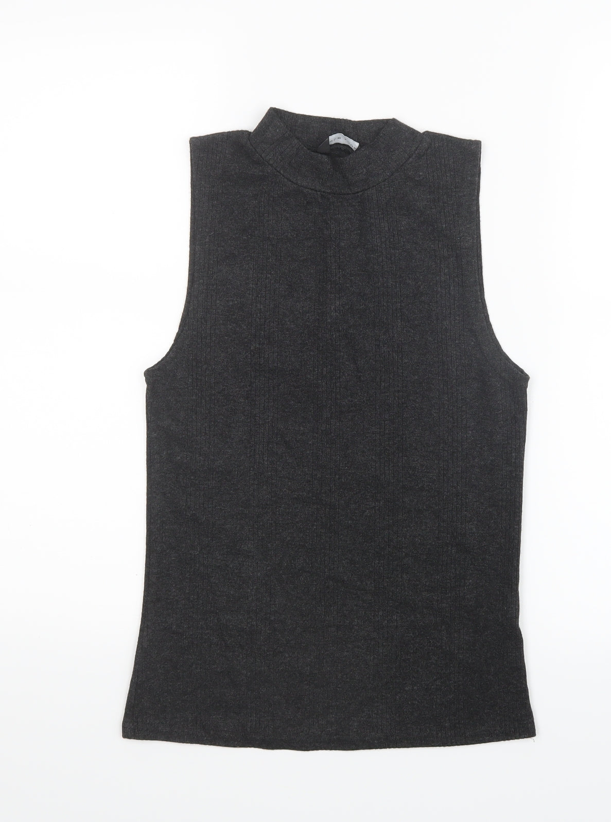 Womens UK Size 10 New Look Grey Basic T-Shirt
