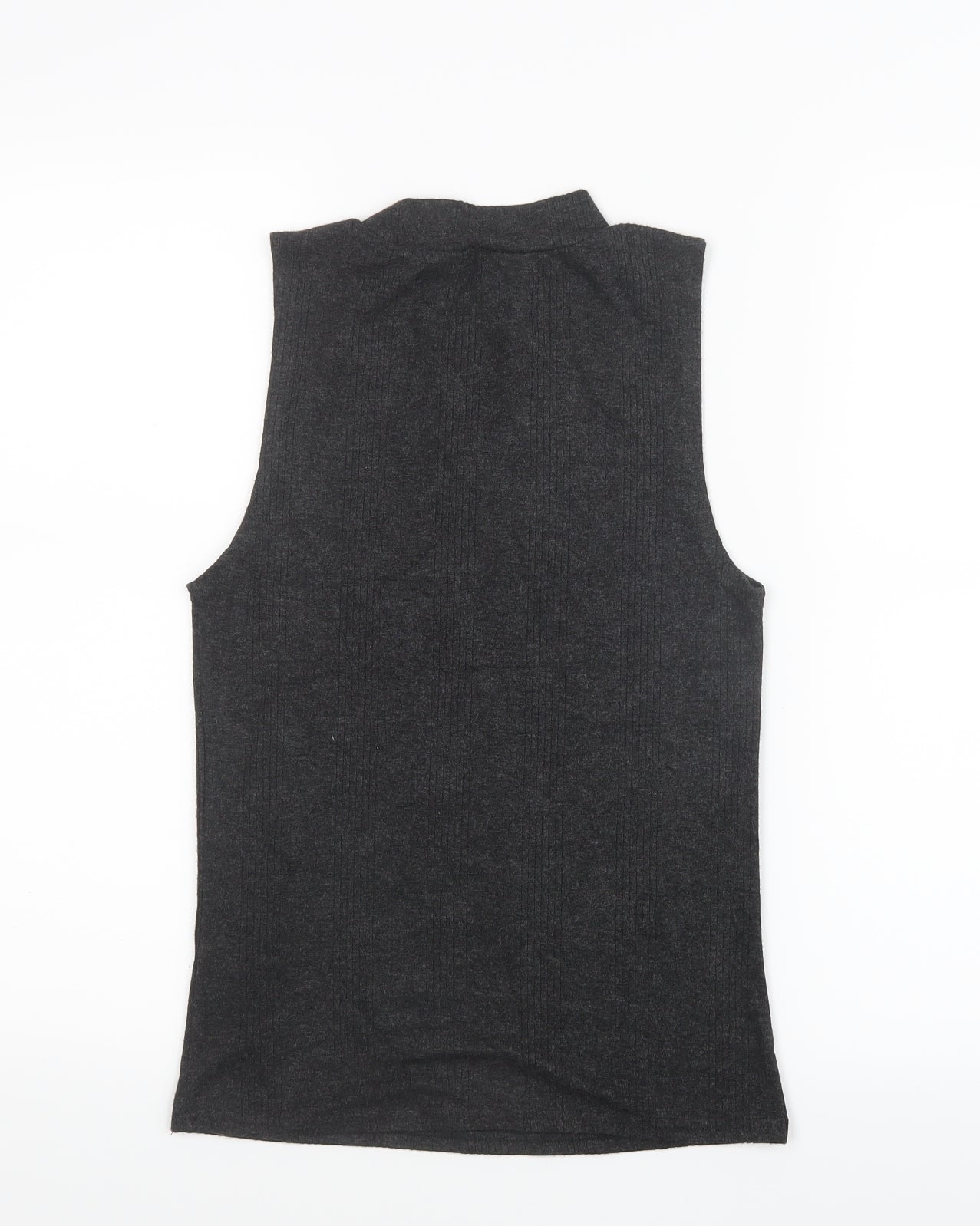 Womens UK Size 10 New Look Grey Basic T-Shirt
