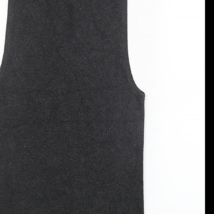 Womens UK Size 10 New Look Grey Basic T-Shirt