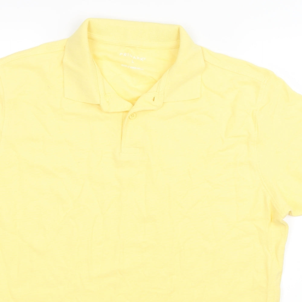 Primark Mens Yellow    Polo Size L