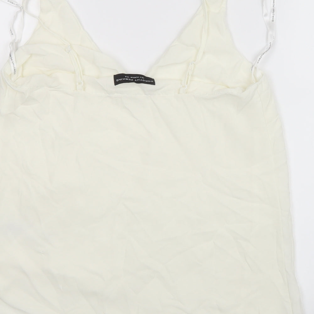 Womens UK Size 8 Dorothy Perkins White Basic Blouse