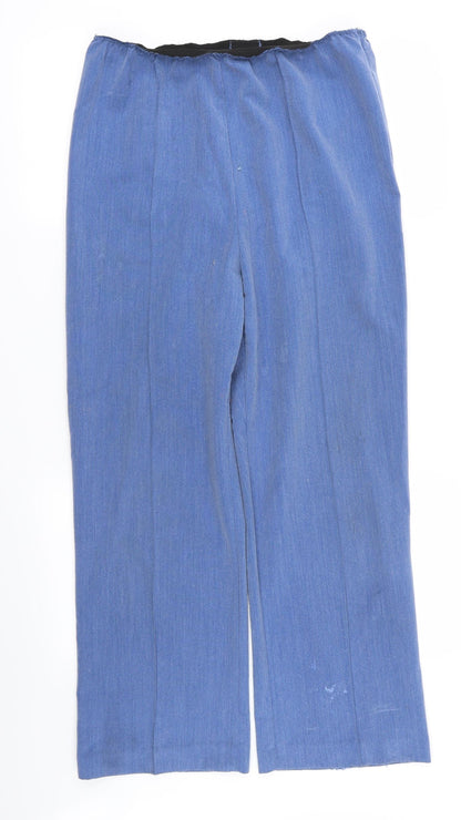 Kate Lilly Womens Blue   Trousers  Size 14 L25 in - Stretch waistband