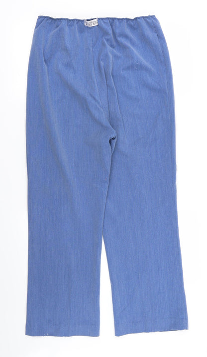 Kate Lilly Womens Blue   Trousers  Size 14 L25 in - Stretch waistband