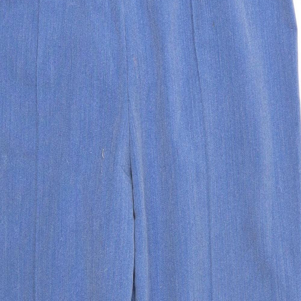 Kate Lilly Womens Blue   Trousers  Size 14 L25 in - Stretch waistband